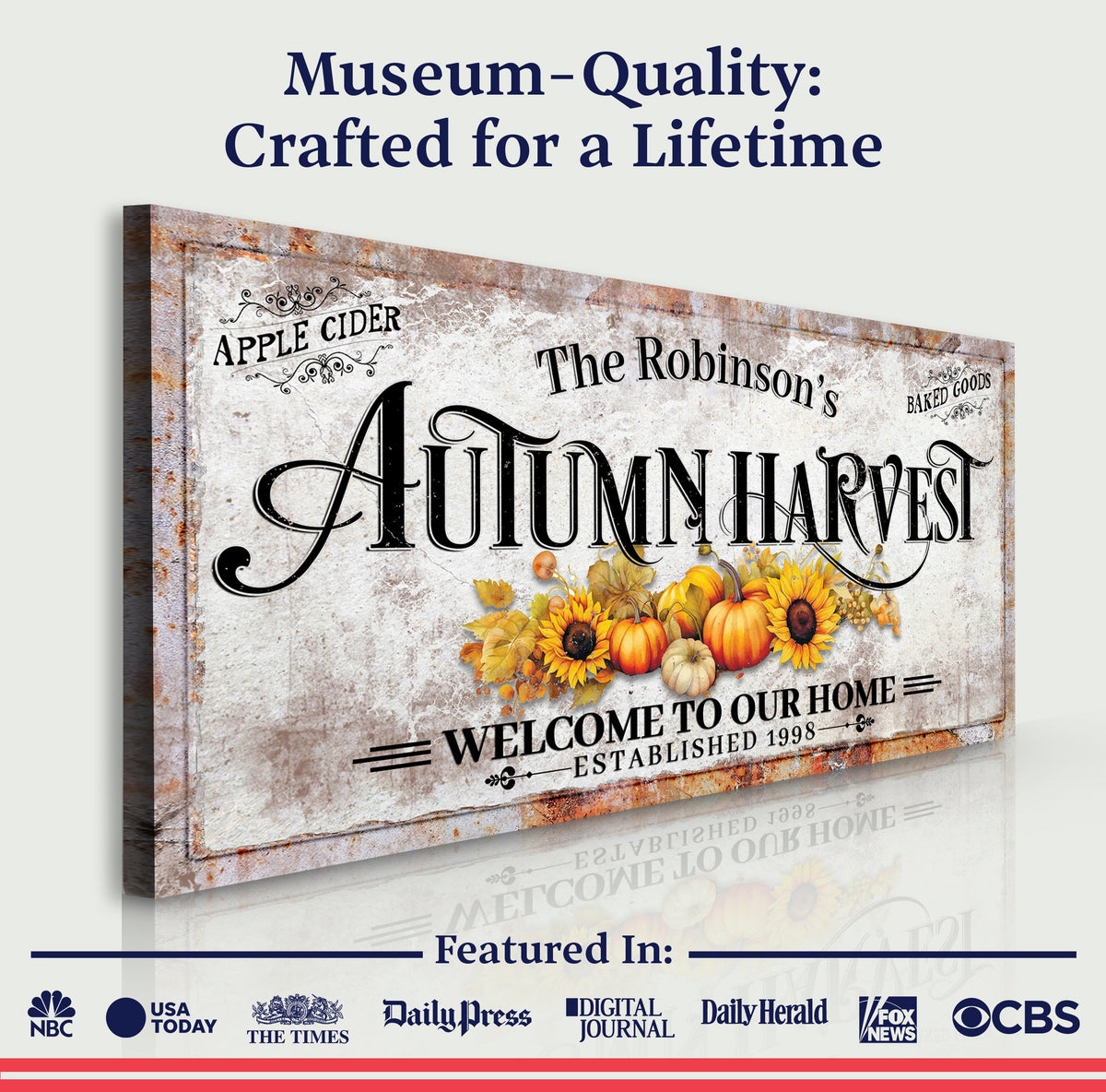 Family Autumn Harvest Thanksgiving Sign II - view 5