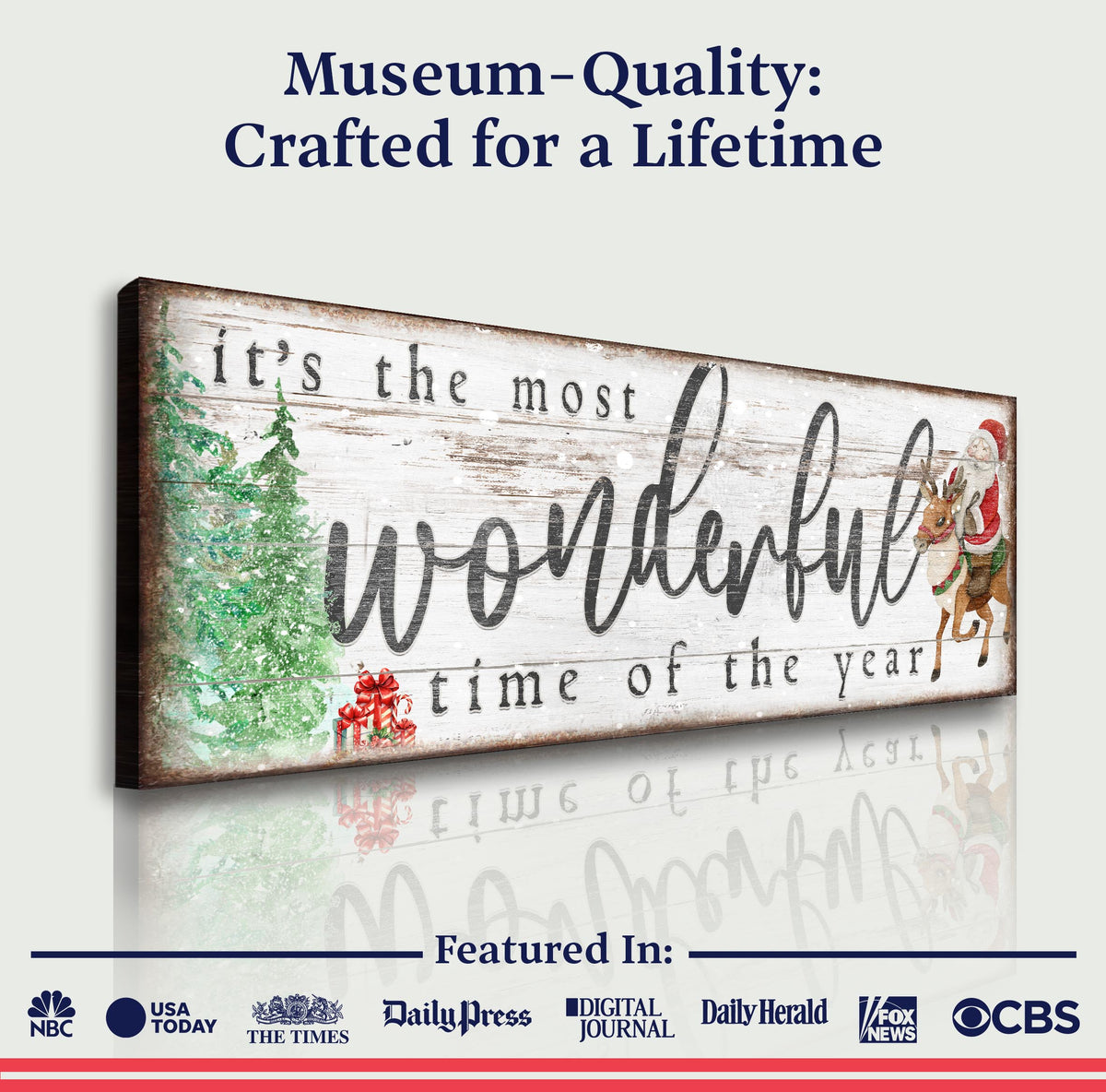It's The Most Wonderful Time Of The Year Christmas Sign II - view 4