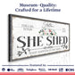 Personalized She Shed Sign VII