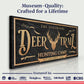 Personalized Deer Trail Hunting Camp Sign