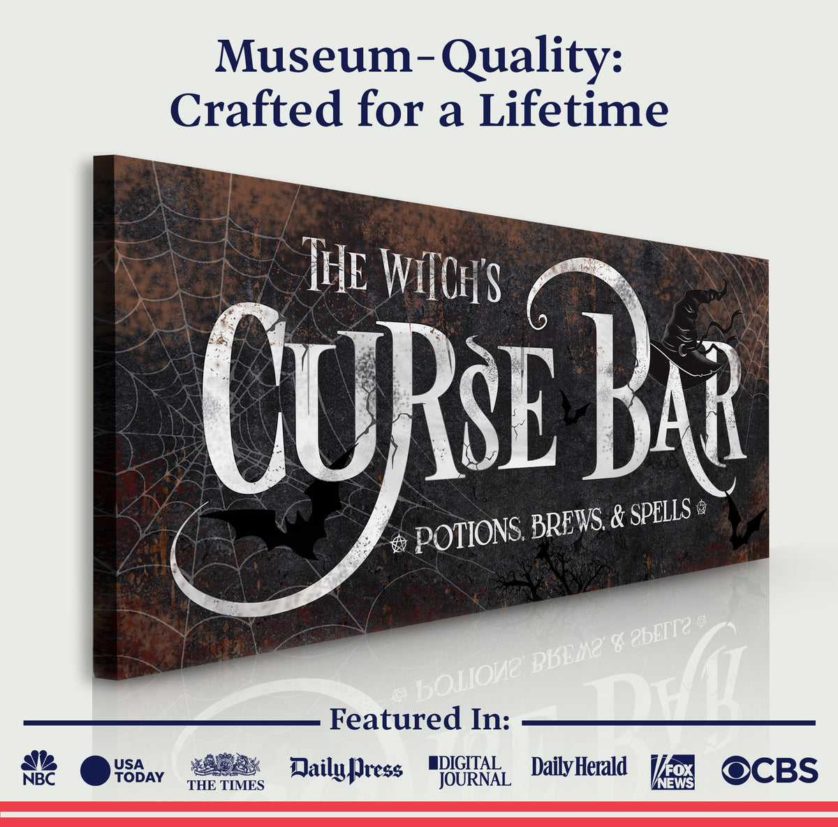 The Witch's Curse Bar Halloween Sign III - view 5