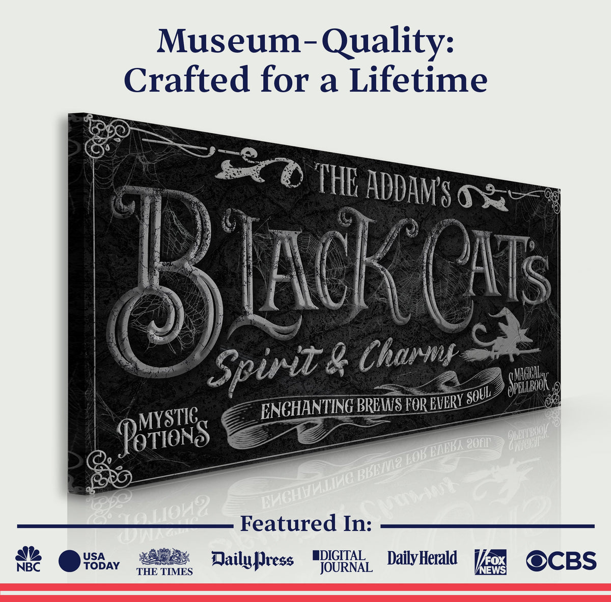 Black Cat’s Spirits & Charms Bar Halloween Sign II - view 5