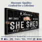 Personalized She Shed Sign IX