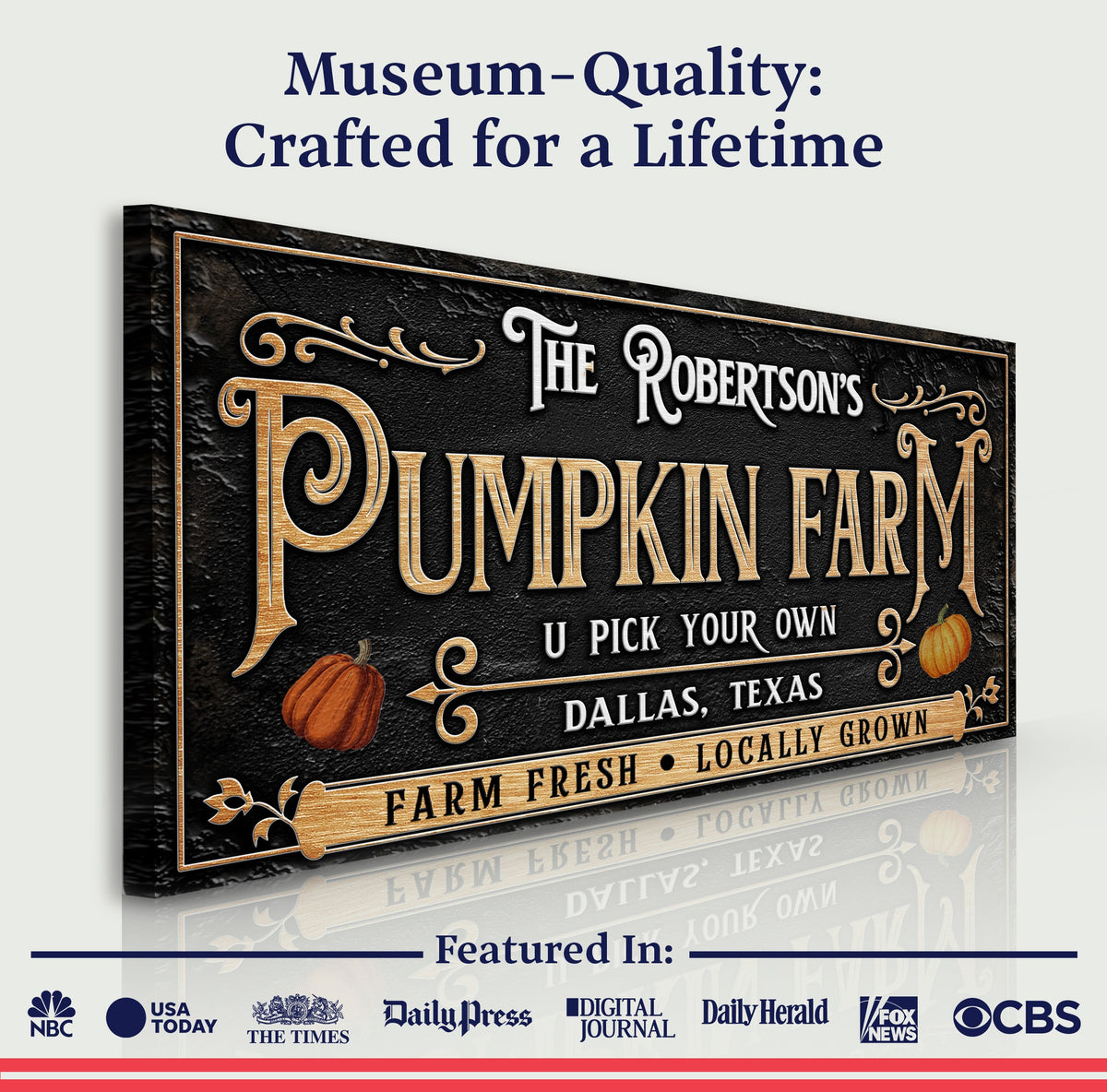 Personalized Pumpkin Farm Halloween Sign - view 5