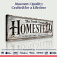 Vintage Rust Homestead Sign