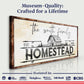 Family Vintage Rust Homestead Sign