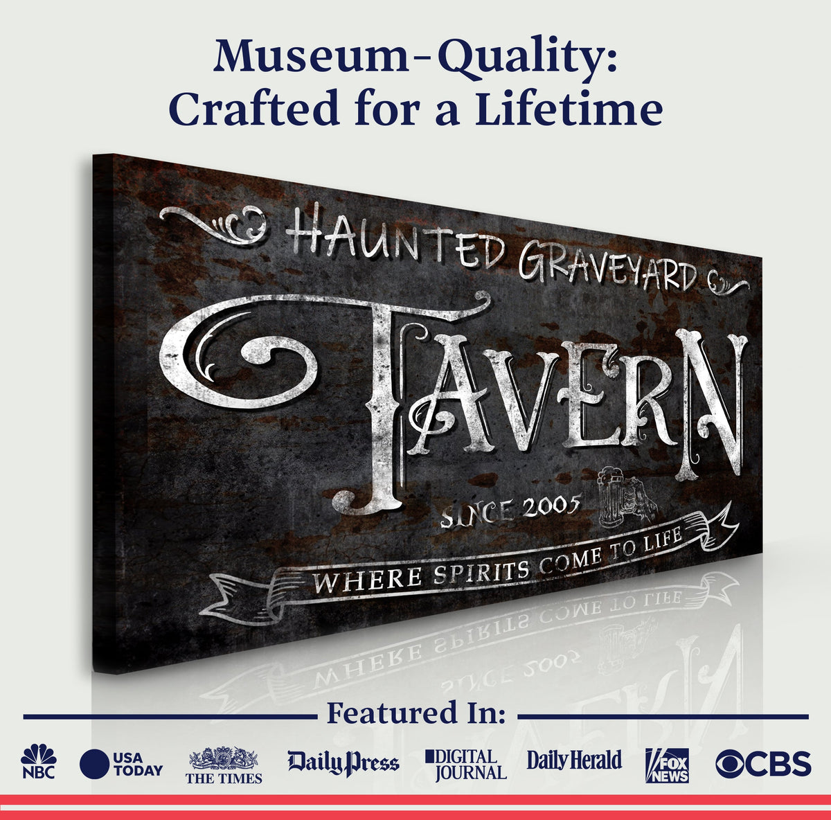 Haunted Graveyard Tavern Halloween Sign III - view 4