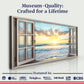 Sunrise Beach Window Scenery Wall Art