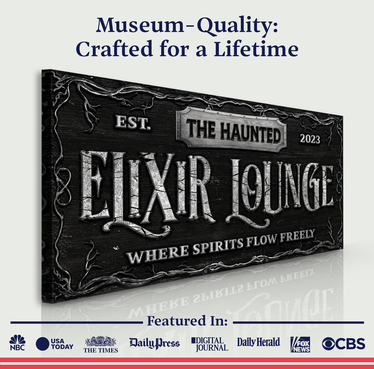 The Haunted Elixir Lounge Halloween Sign - view 6