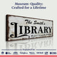Personalized Library Sign III