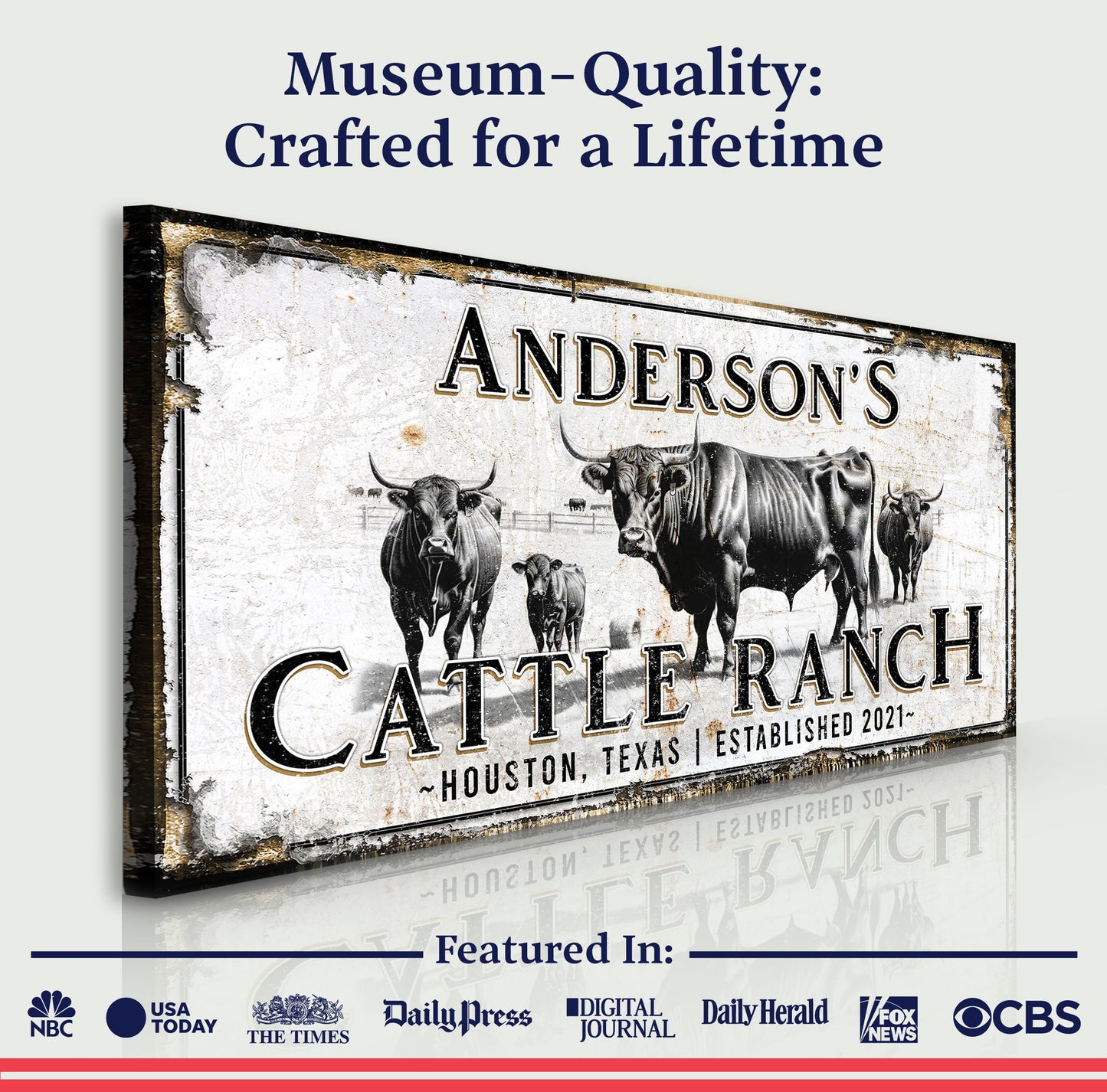 Personalized Cattle Sign