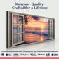 Sunset Beach Window Scenery Wall Art