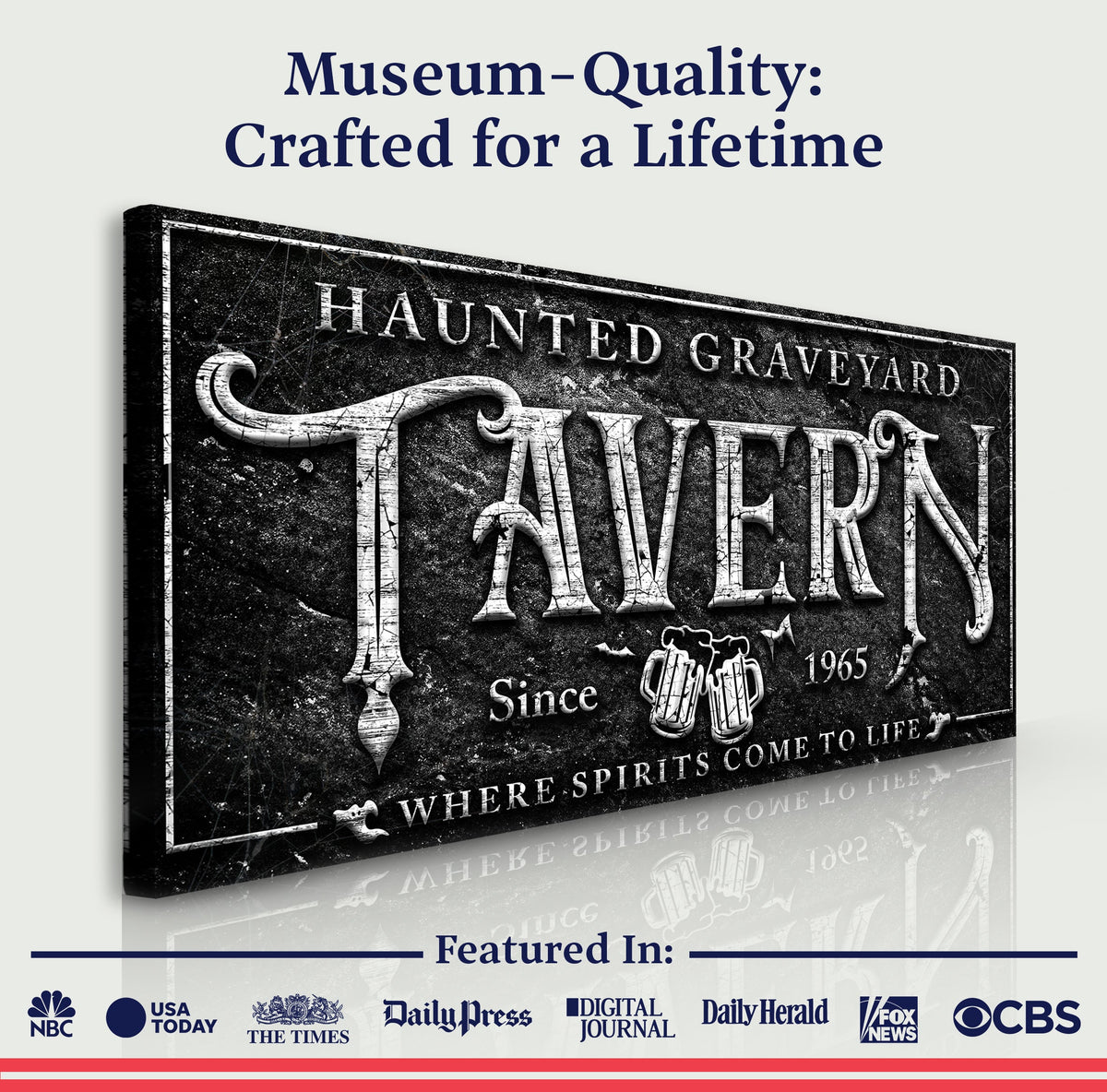 Haunted Graveyard Tavern Halloween Sign II - view 4