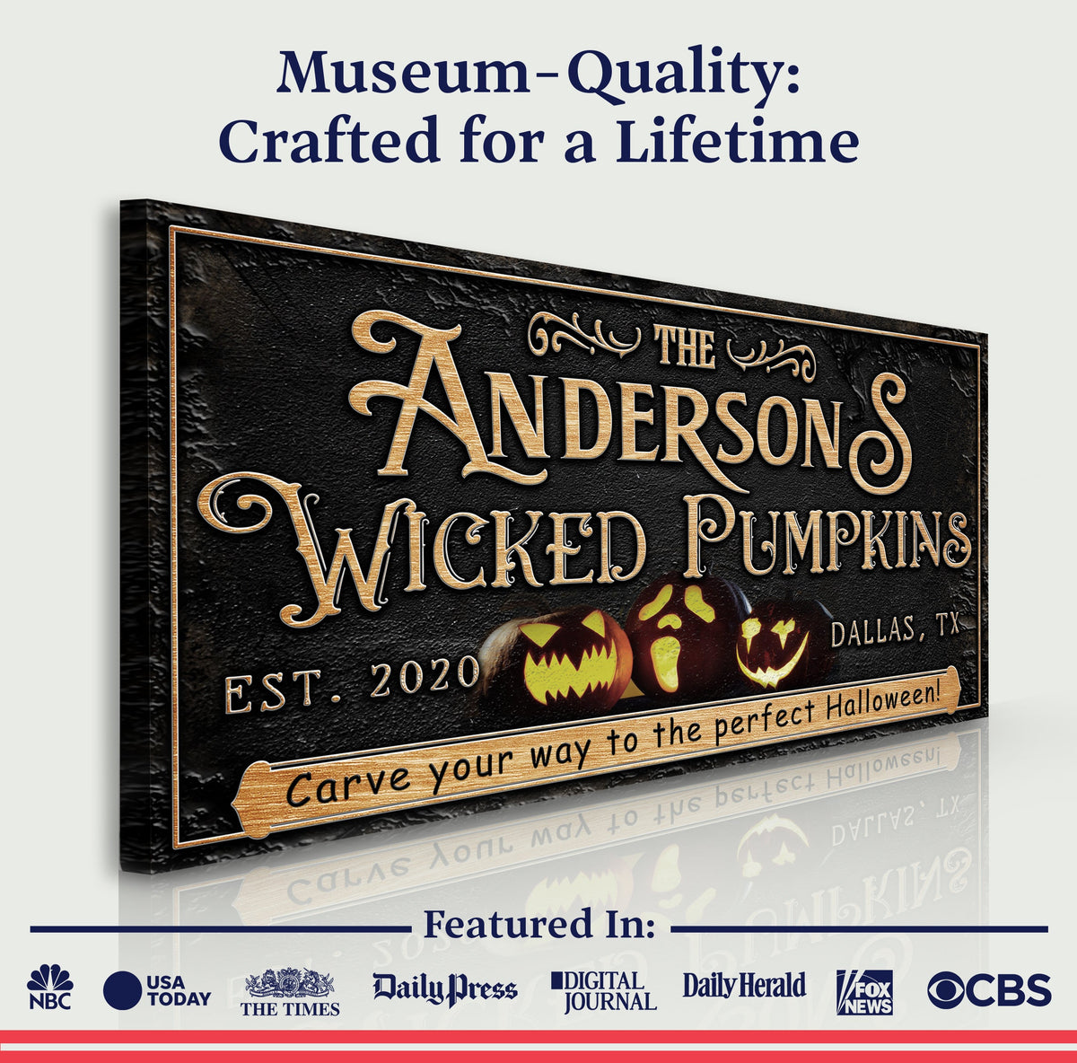 Personalized Wicked Pumpkins Halloween Sign - view 4