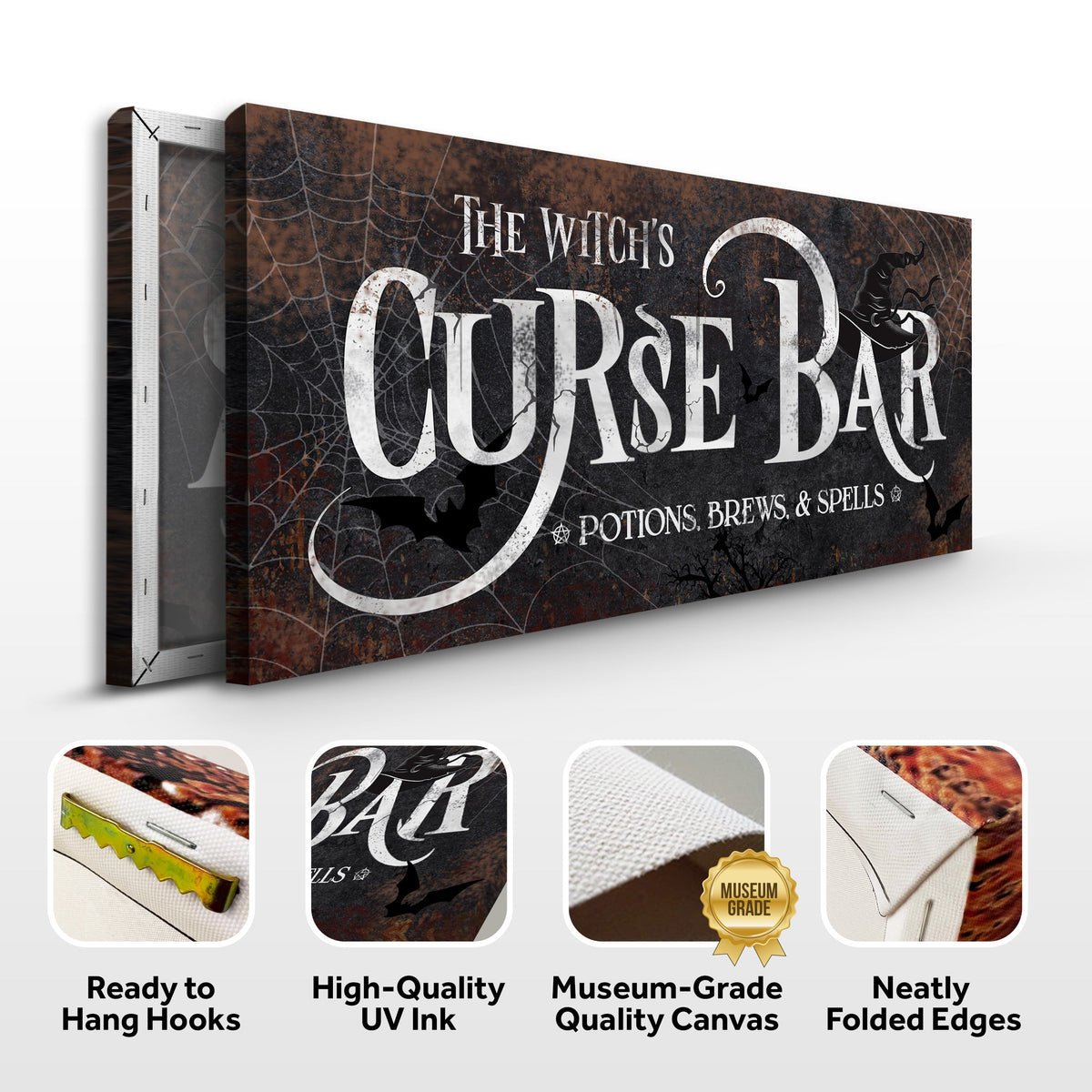 The Witch's Curse Bar Halloween Sign III - view 6