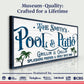 Personalized Pool Bar Sign II
