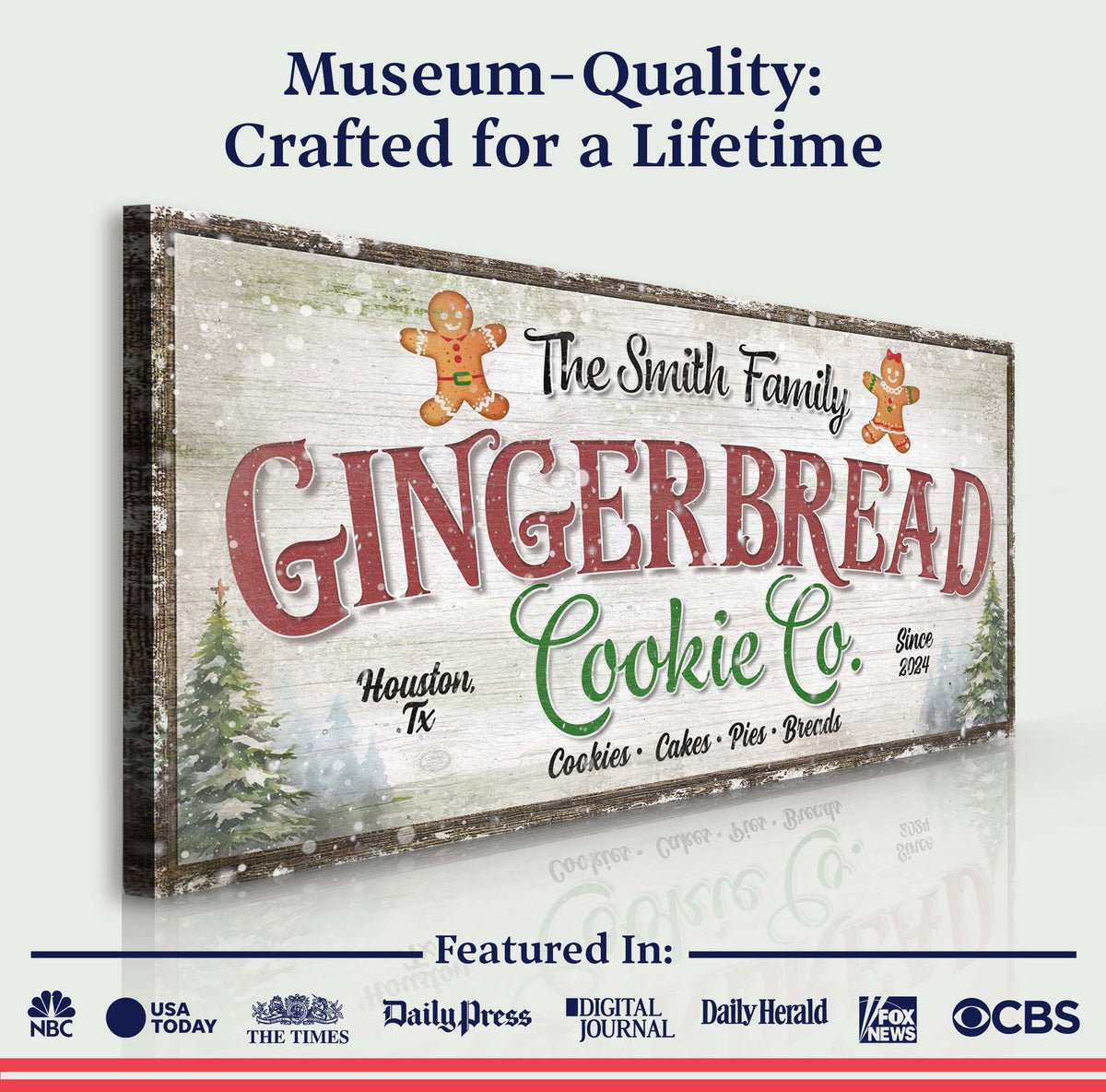Family Gingerbread Bakery Christmas Sign III - view 5