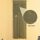 Indigo Olive Green Macrame Leaf Door Curtain