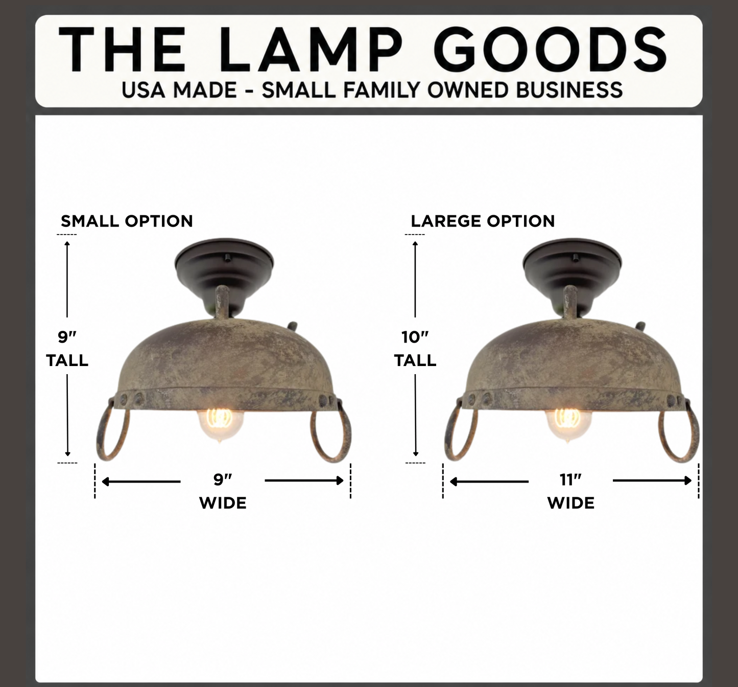 Iron Rustic Industrial Ceiling Light Fixture