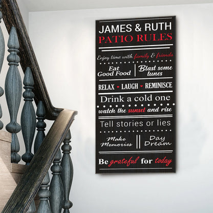 Patio Rules Sign