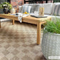 Kuval Checkered Brown Outdoor Rug