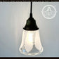 Frosted Leaf Embossed Clear Pendant Light