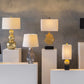 Coleford Gold Geometric Table Lamp - Clearance