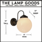 Large Modern Globe Wall Sconce | 8"W