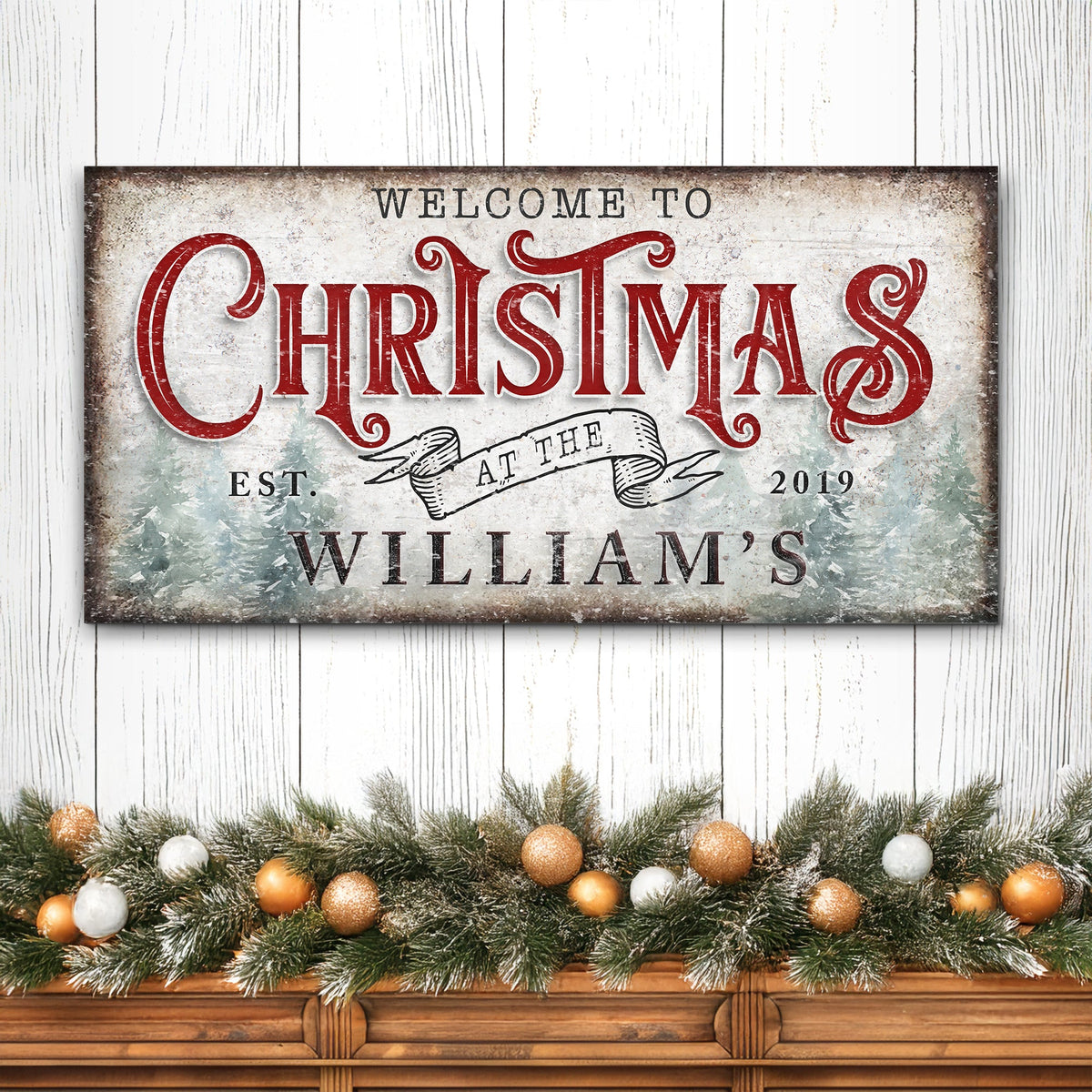 Family Welcome To Christmas Sign IV - view 2