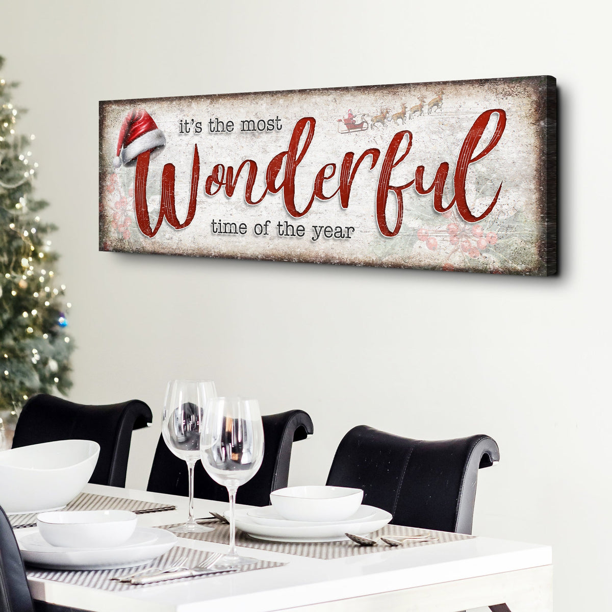 It's The Most Wonderful Time Of The Year Christmas Sign III - view 2