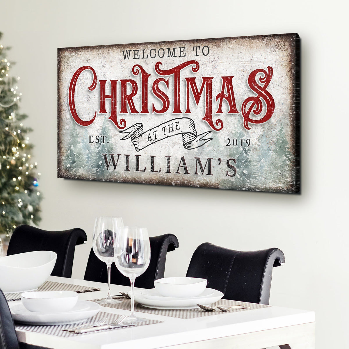Family Welcome To Christmas Sign IV - view 3