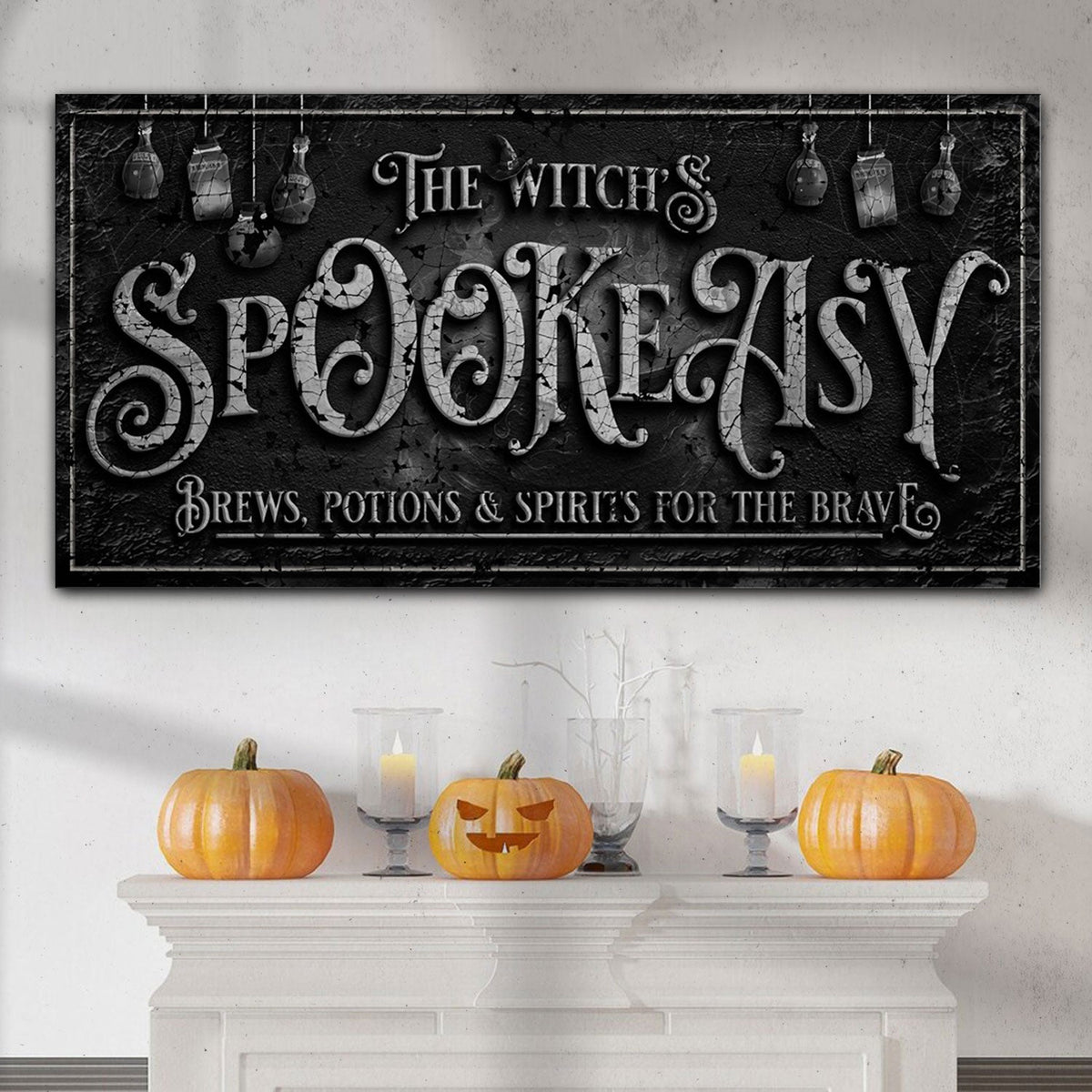 The Witch's Speakeasy Bar Halloween Sign - view 2