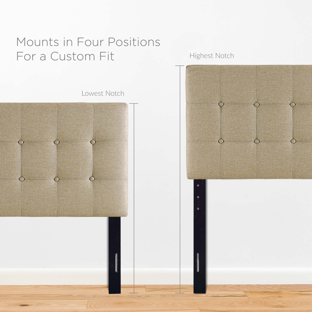 Emily Upholstered Fabric Twin Headboard by Modway