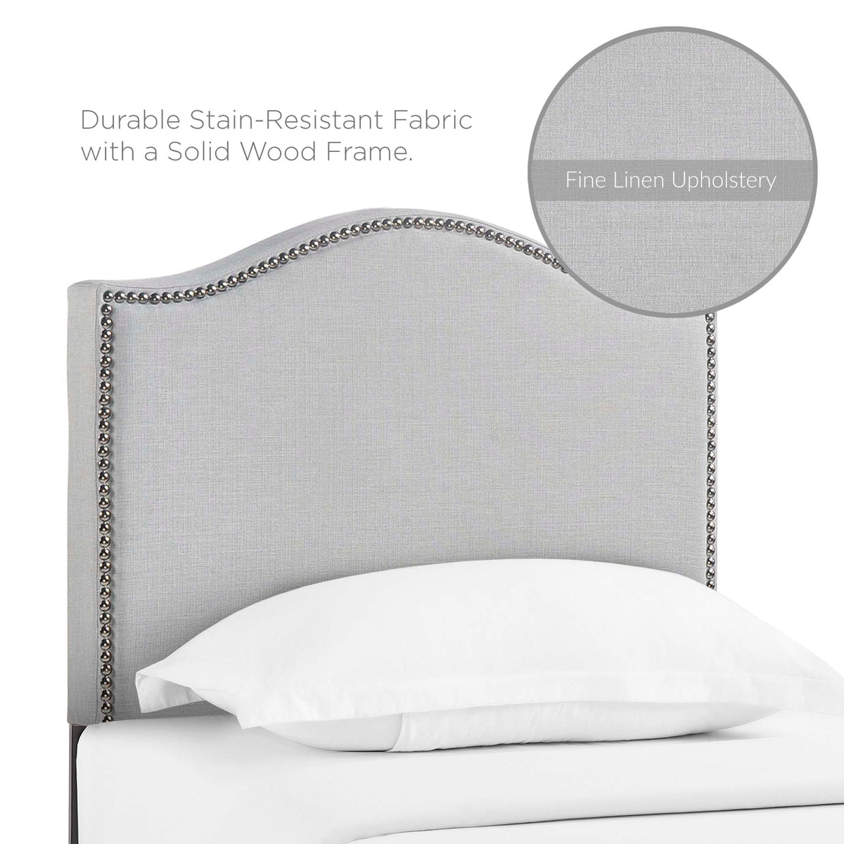 Curl Nailhead Upholstered Twin Headboard by Modway