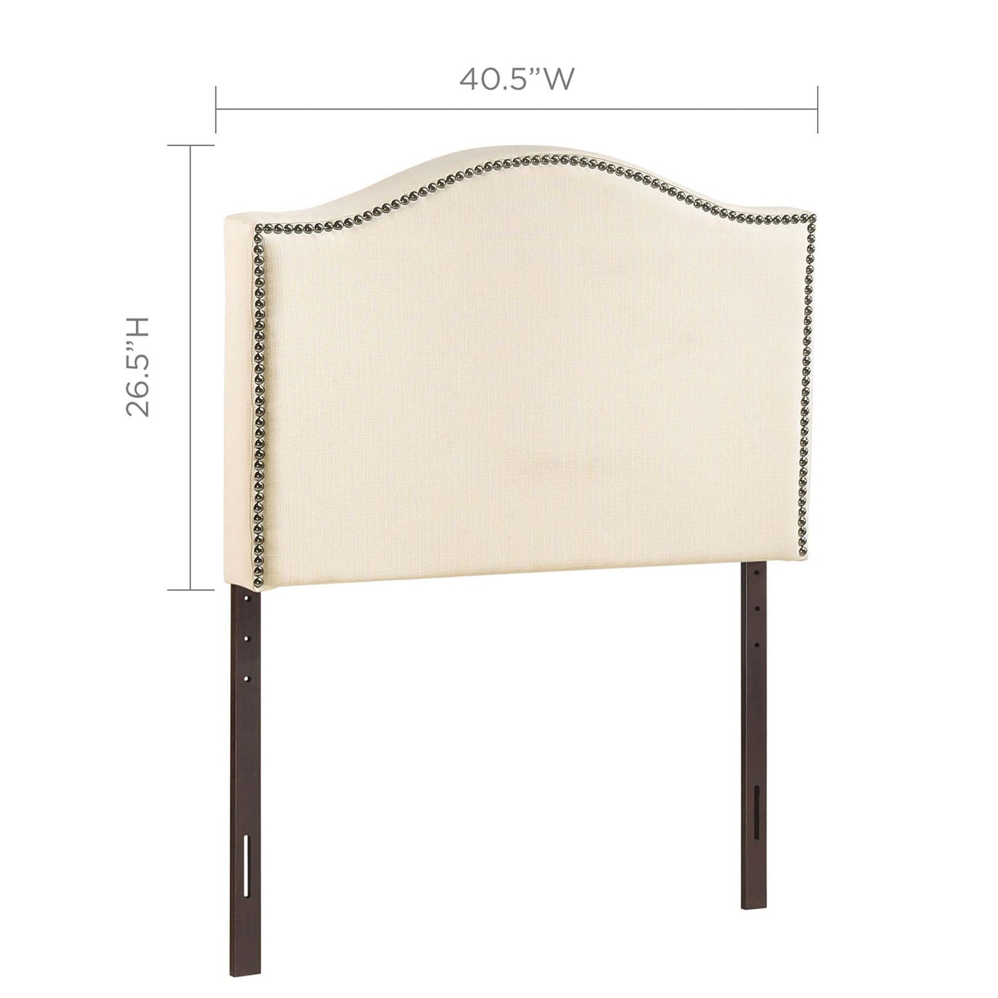 Curl Nailhead Upholstered Twin Headboard by Modway