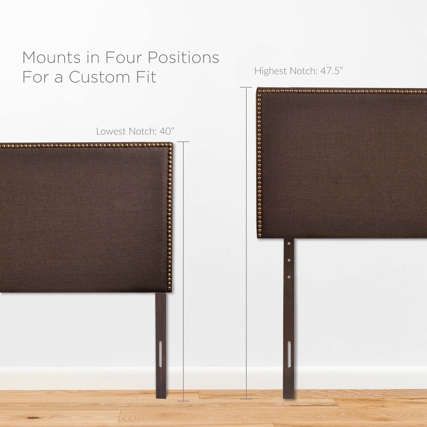 Region Nailhead Upholstered Queen Headboard by Modway