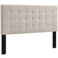 Paisley Tufted Upholstered Linen King and California King Headboard