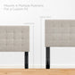 Paisley Tufted Upholstered Linen King and California King Headboard