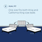 Paisley Tufted Upholstered Linen King and California King Headboard