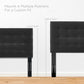 Paisley Tufted Upholstered Faux Leather King and California King Headboard