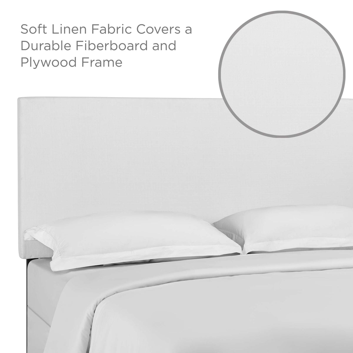 Taylor Upholstered Linen Fabric King and California King Headboard by Modway