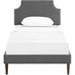 Corene Fabric Twin Platform Bed with Squared Tapered Legs by Modway