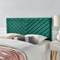 Alyson Angular Channel Tufted Performance Velvet Twin Headboard by Modway