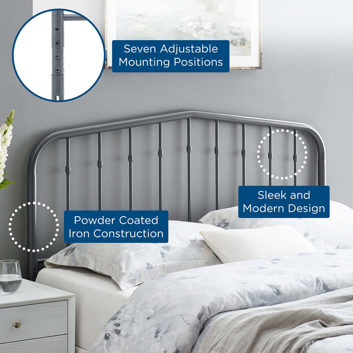 Lennon Metal Full Headboard by Modway