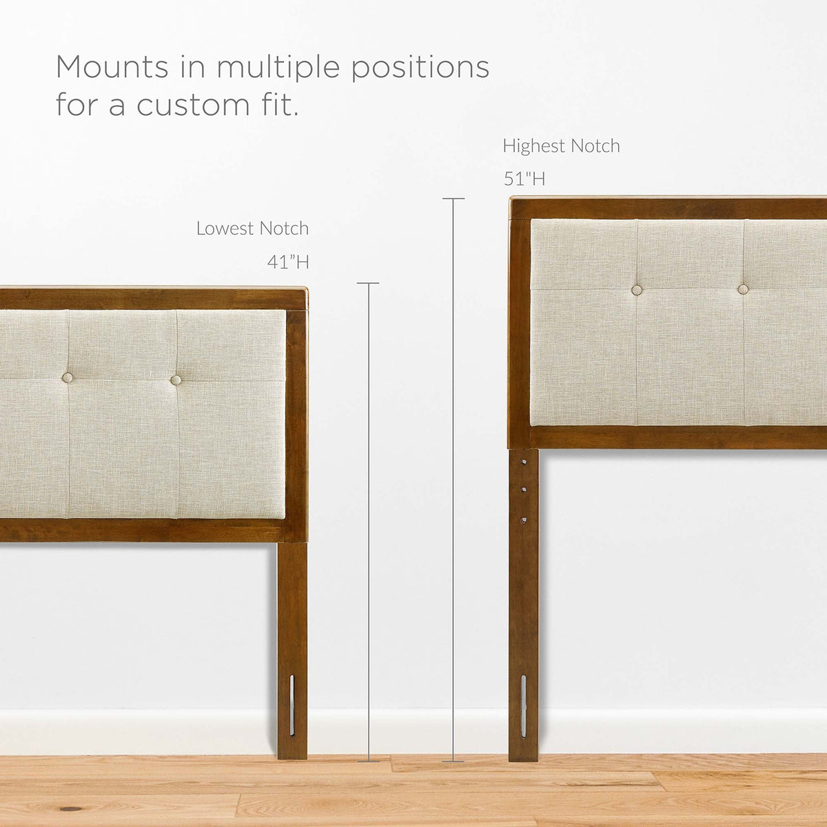 Draper Tufted Fabric and Wood Queen Headboard by Modway