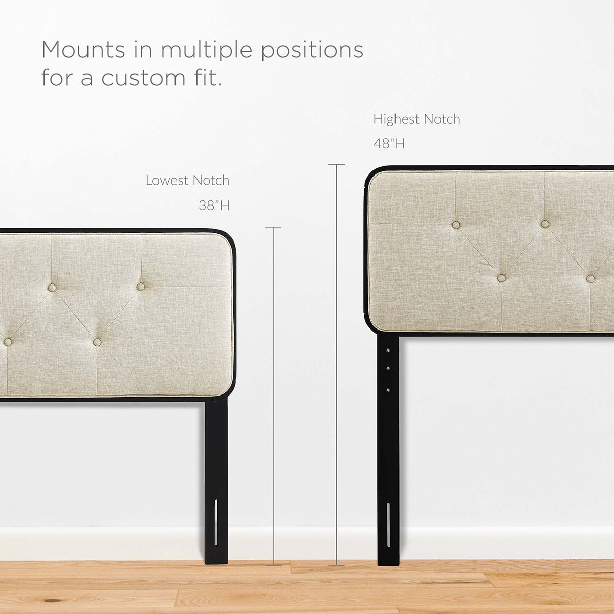 Collins Tufted Fabric and Wood Full Headboard by Modway