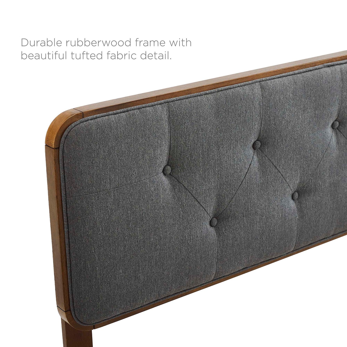 Collins Tufted Fabric and Wood Full Headboard by Modway