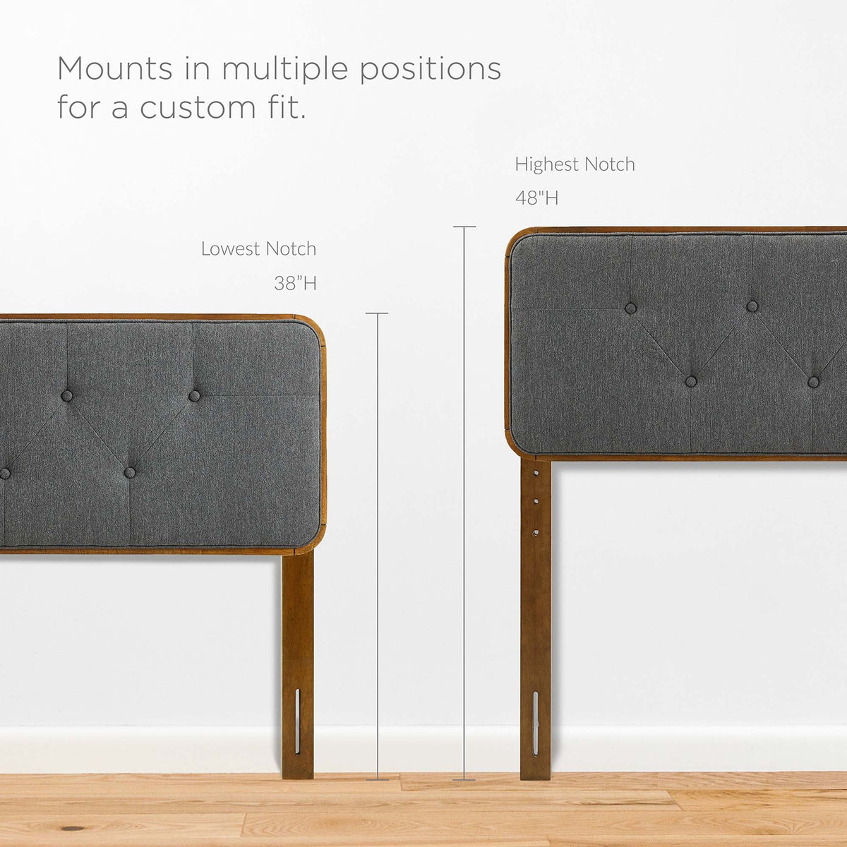 Collins Tufted Fabric and Wood Full Headboard by Modway