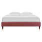 Harlow Performance Velvet Queen Platform Bed Frame by Modway