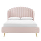 Lana Performance Velvet Queen Wingback Platform Bed by Modway
